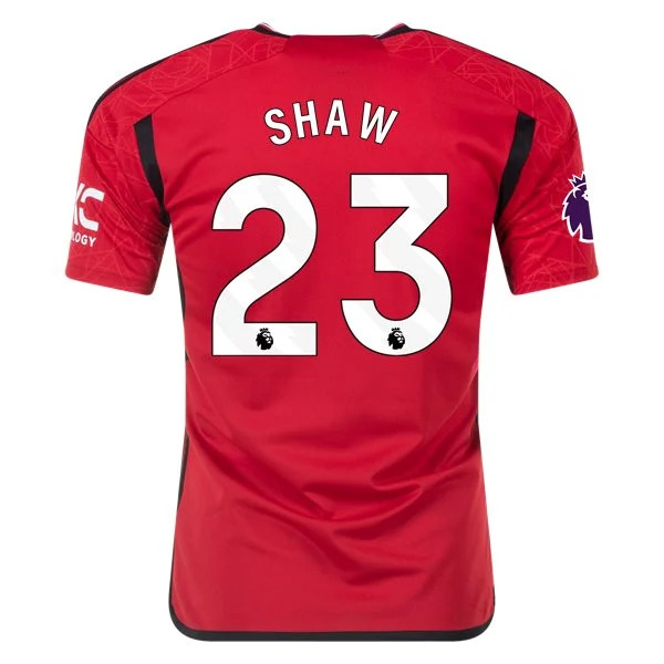Men's Replica Adidas Shaw Manchester United Home Jersey 2324