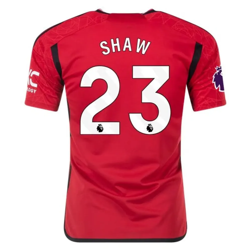 Men's Replica Adidas Shaw Manchester United Home Jersey 2324