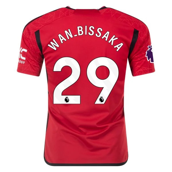 Men's Replica Adidas Wan-Bissaka Manchester United Home Jersey 2324