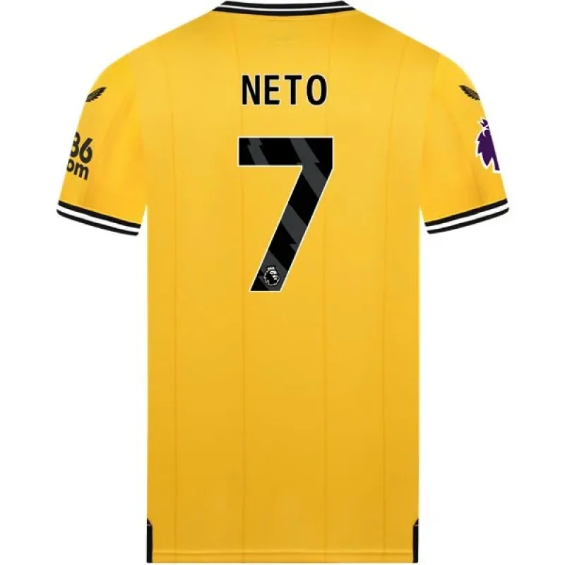 Men's Replica Castore Neto Wolverhampton Home Jersey 2324