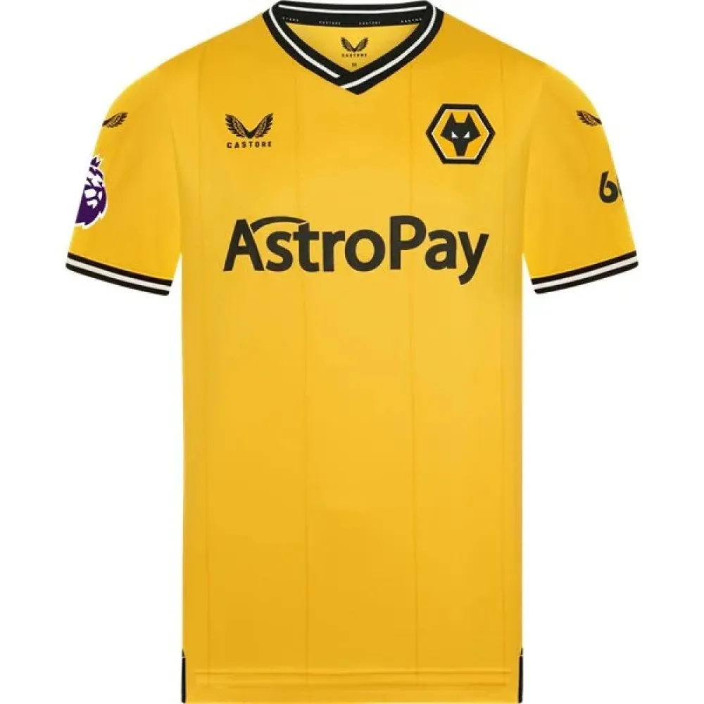 Men's Replica Castore Neto Wolverhampton Home Jersey 2324