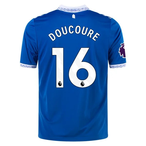 Men's Replica Hummel Doucoure Everton Home Jersey 2324