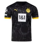 Men's Replica Puma Borussia Dortmund Away Jersey 2324 - UCL