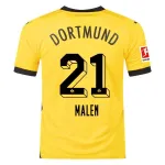 Men's Replica Puma Malen Borussia Dortmund Home Jersey 2324