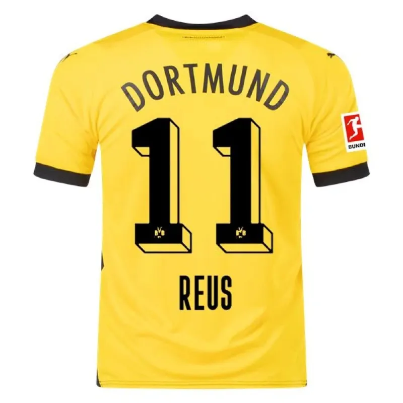 Men's Replica Puma Reus Borussia Dortmund Home Jersey 2324