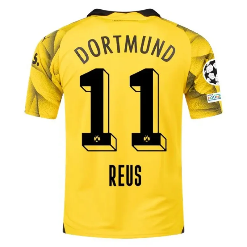 Men's Replica Puma Reus Borussia Dortmund Third Jersey 2324 - UCL