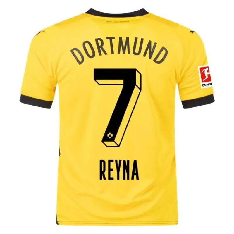 Men's Replica Puma Reyna Borussia Dortmund Home Jersey 2324