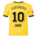 Men's Replica Puma Sancho Borussia Dortmund Home Jersey 2324