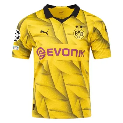 Men's Replica Puma Sancho Borussia Dortmund Third Jersey 2324 - UCL 01