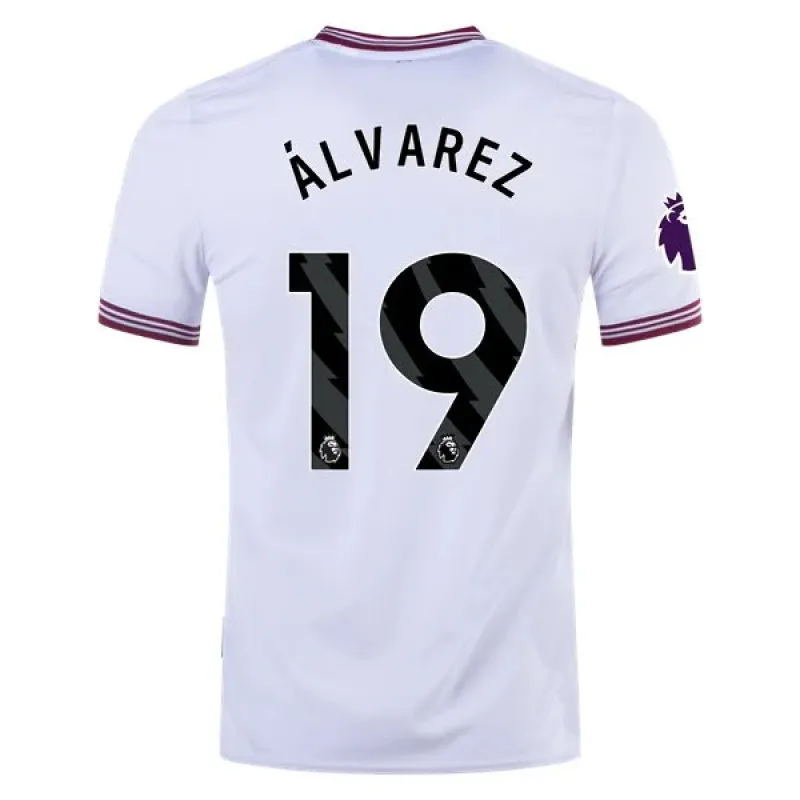 Men's Replica Umbro Alvarez West Ham Away Jersey 2324
