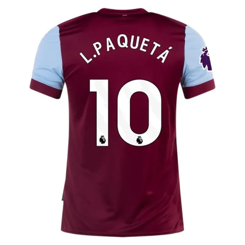 Men's Replica Umbro L. Paqueta West Ham Home Jersey 2324