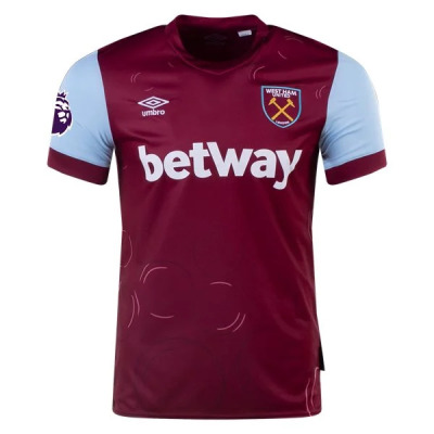 Men's Replica Umbro L. Paqueta West Ham Home Jersey 2324 01
