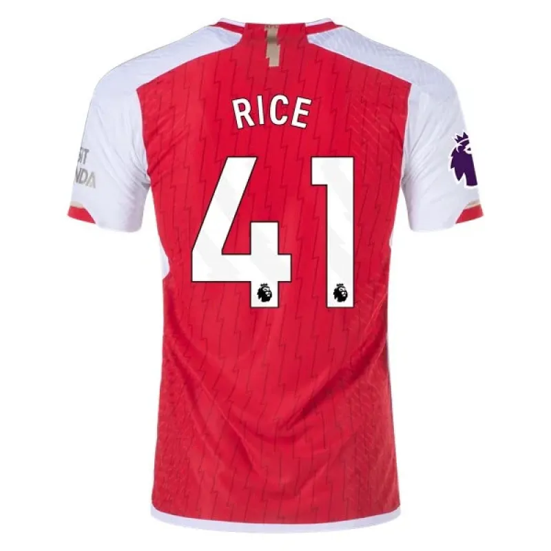 Men's Authentic Adidas Rice Arsenal Home Jersey 2324