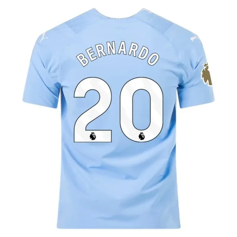 Men's Authentic Puma Bernardo Manchester City Home Jersey 2324 - CWC