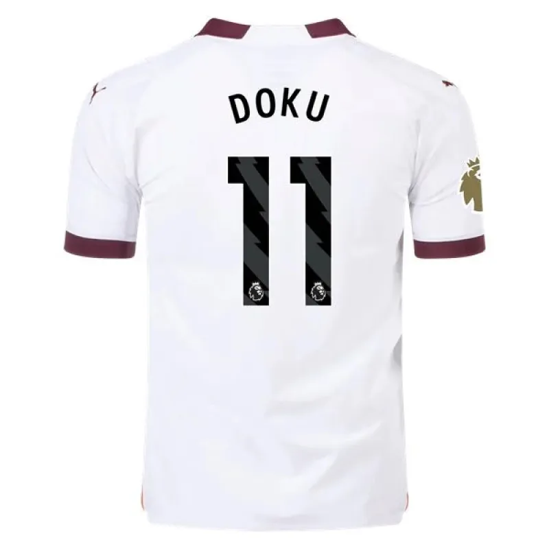 Men's Authentic Puma Doku Manchester City Away Jersey 2324 - CWC