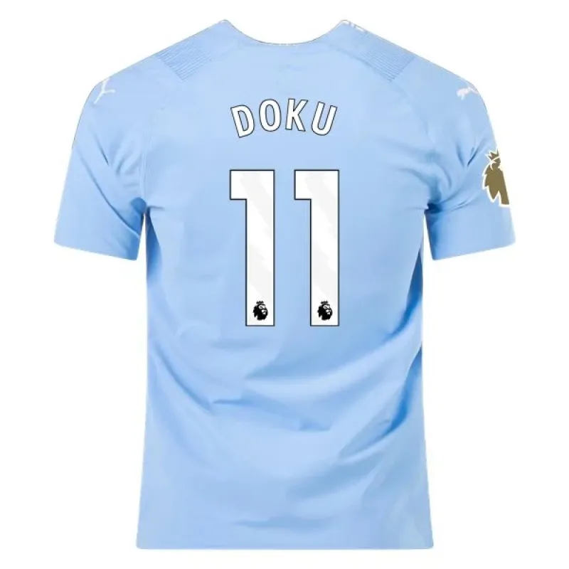 Men's Authentic Puma Doku Manchester City Home Jersey 2324 - CWC