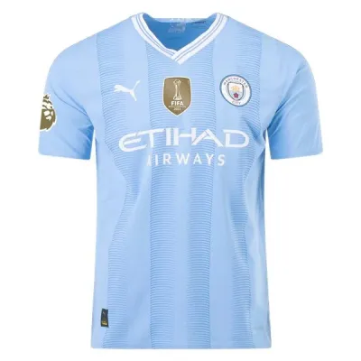 Men's Authentic Puma Doku Manchester City Home Jersey 2324 - CWC 01