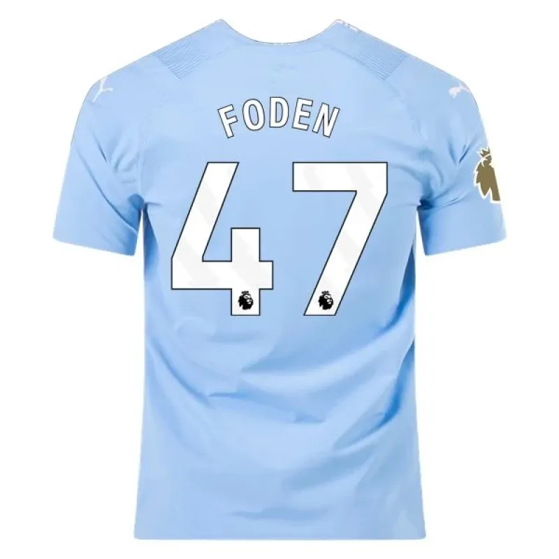 Men's Authentic Puma Foden Manchester City Home Jersey 2324 - CWC