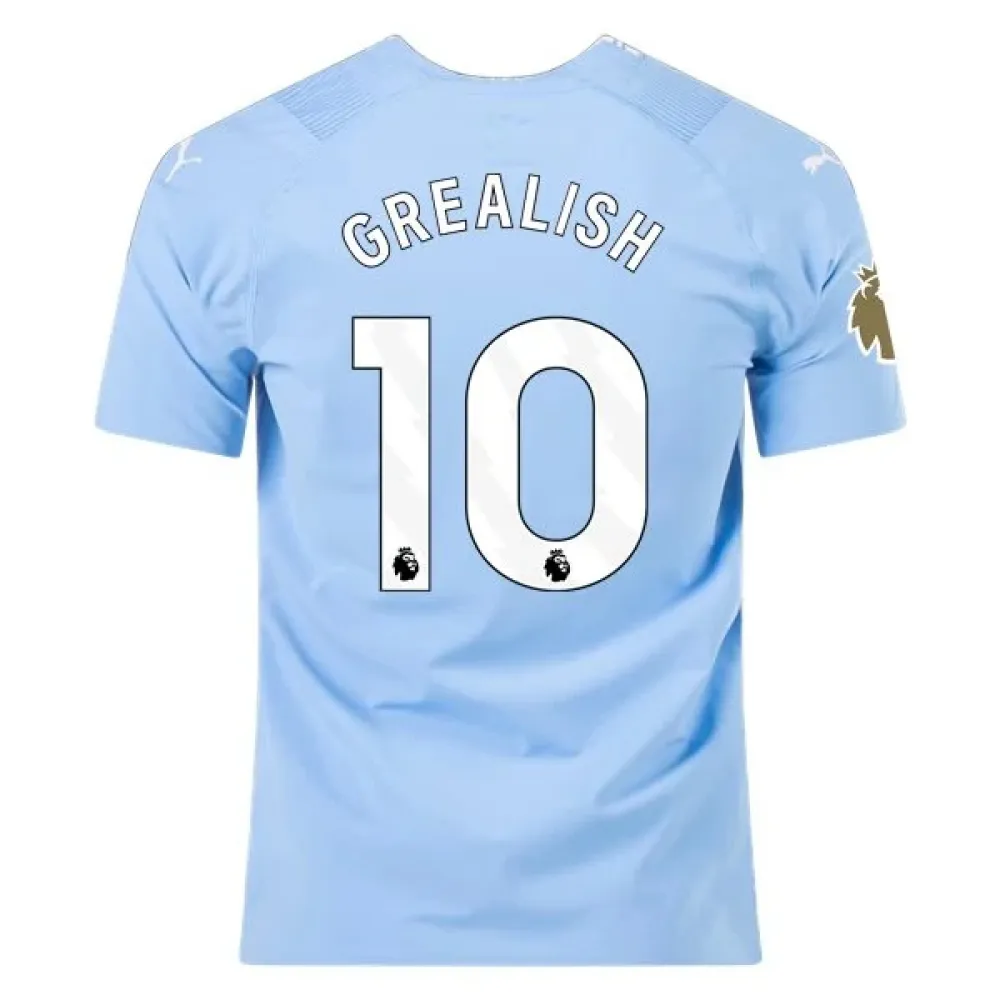 Men's Authentic Puma Grealish Manchester City Home Jersey 2324 - CWC
