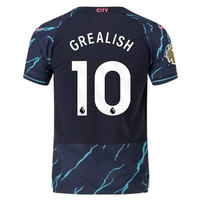 Men's Authentic Puma Grealish Manchester City Third Jersey 2324 - CWC