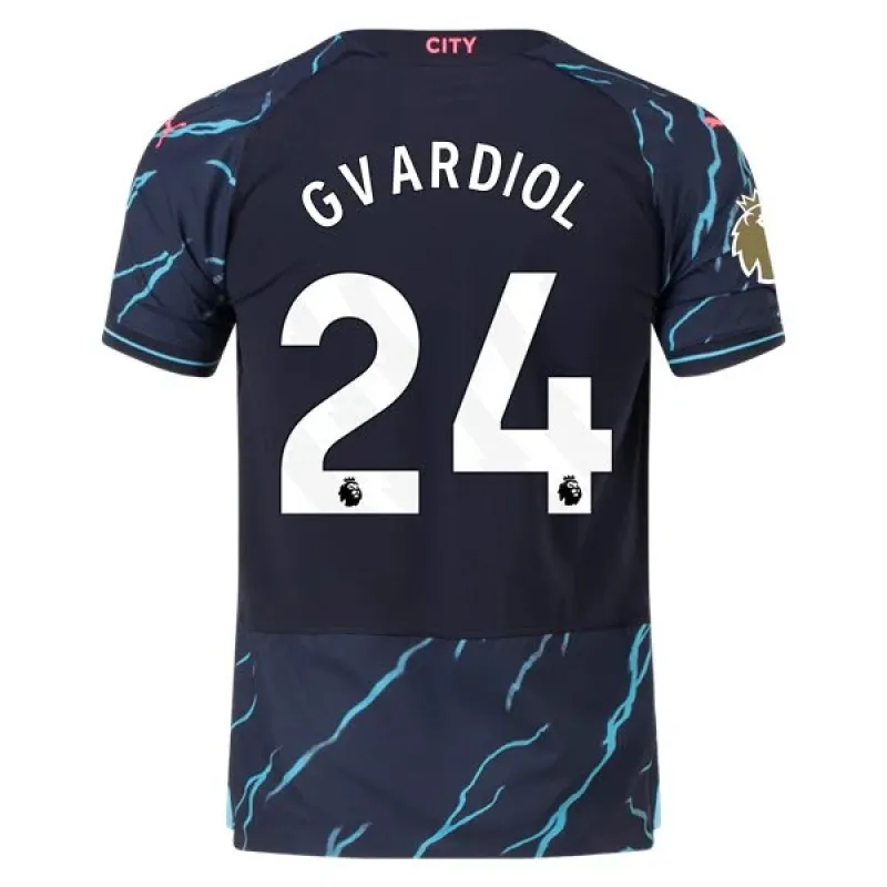Men's Authentic Puma Gvardiol Manchester City Third Jersey 2324 - CWC