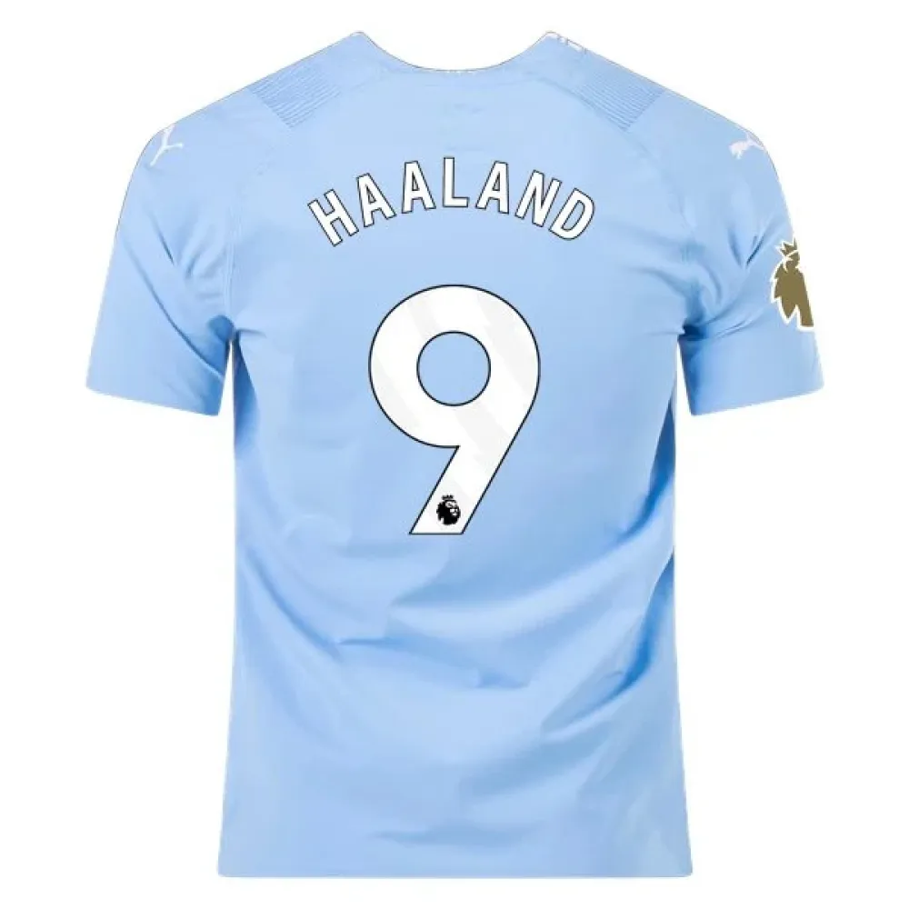 Men's Authentic Puma Haaland Manchester City Home Jersey 2324 - CWC