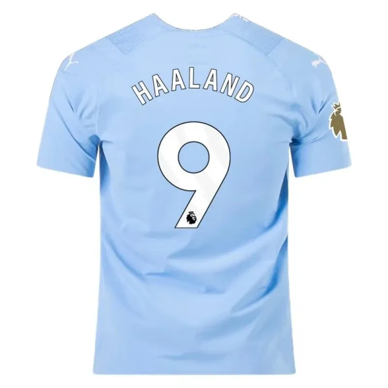 Men's Authentic Puma Haaland Manchester City Home Jersey 2324 - CWC