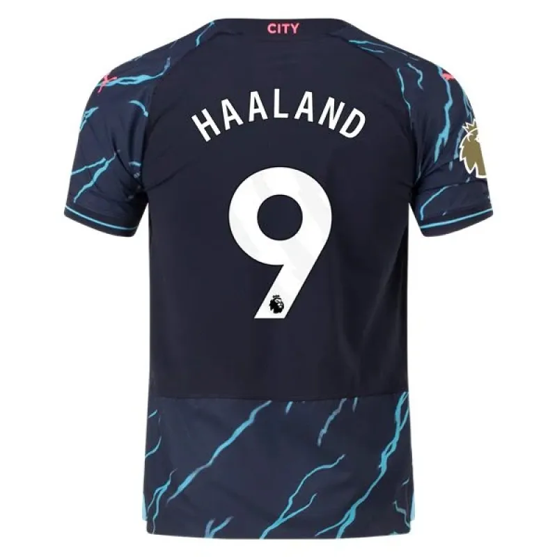 Men's Authentic Puma Haaland Manchester City Third Jersey 2324 - CWC