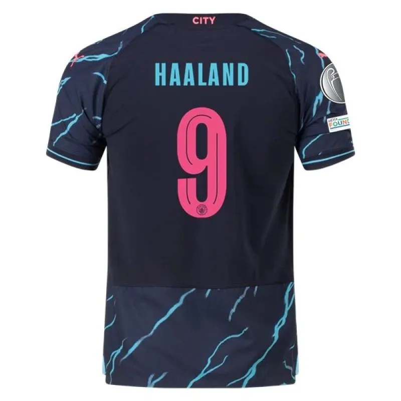 Men's Authentic Puma Haaland Manchester City Third Jersey 2324 - UCL