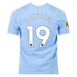 Men's Authentic Puma J. Alvarez Manchester City Home Jersey 2324 - CWC