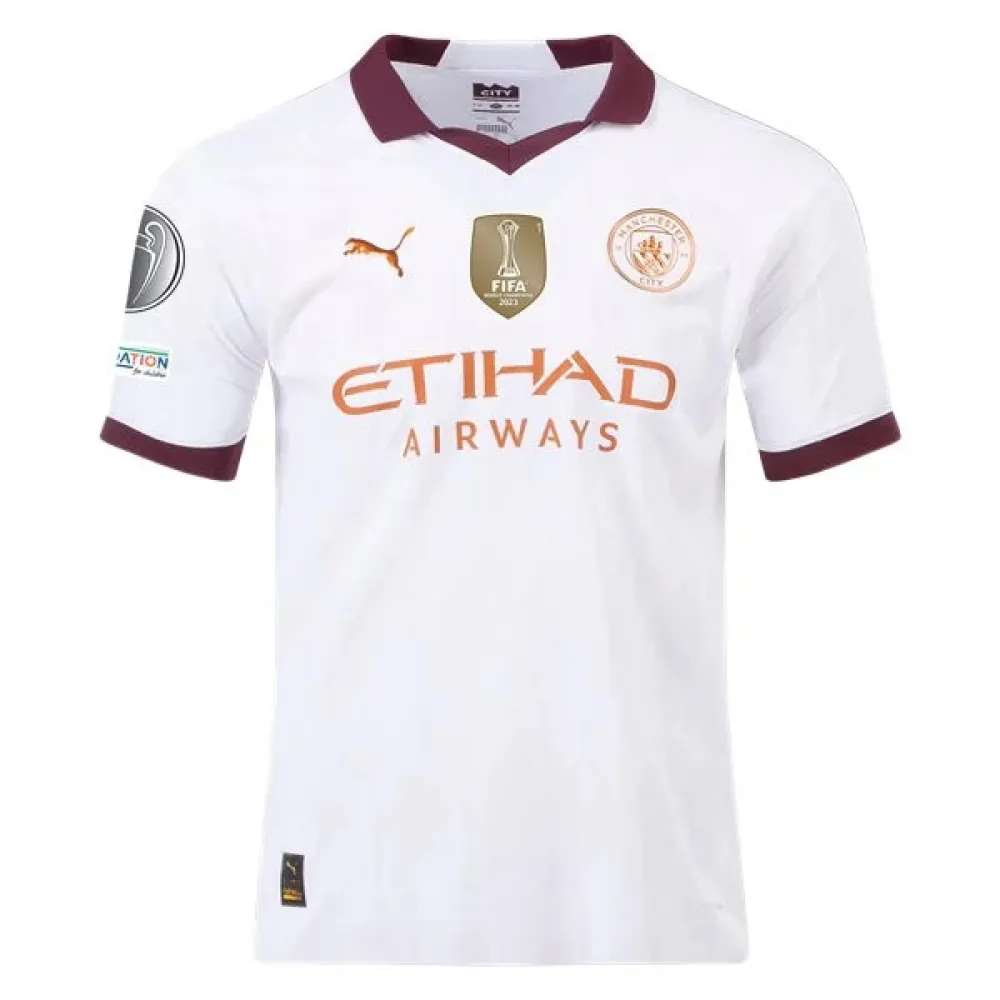 Men's Authentic Puma Manchester City Away Jersey 2324 - UCL