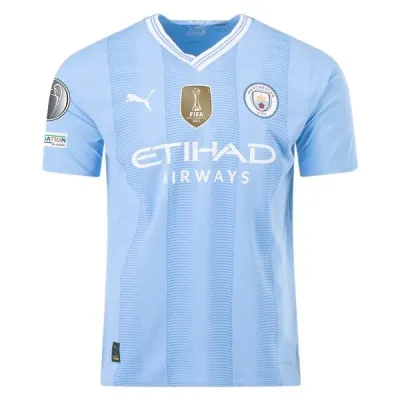 Men's Authentic Puma Manchester City Home Jersey 2324 - UCL 01