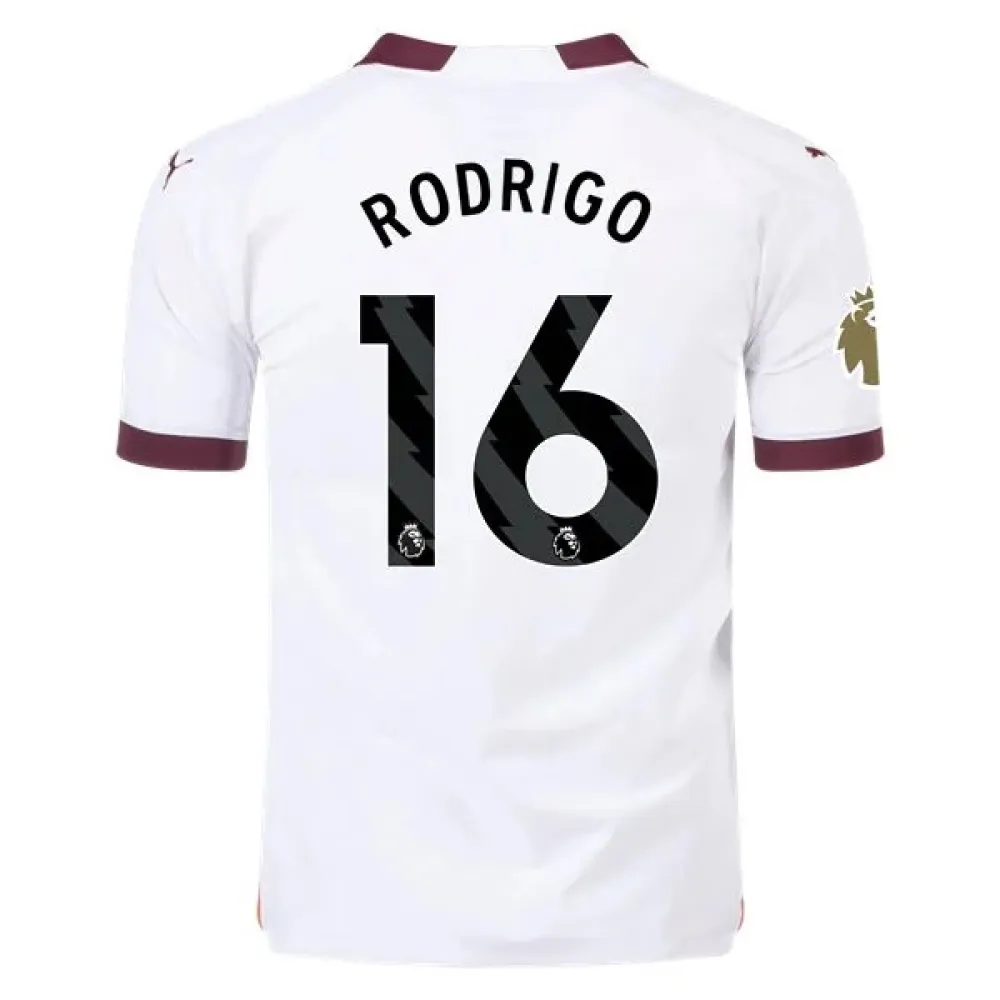 Men's Authentic Puma Rodrigo Manchester City Away Jersey 2324 - CWC