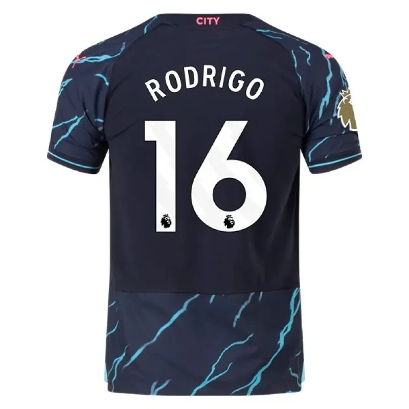 Men's Authentic Puma Rodrigo Manchester City Third Jersey 2324 - CWC