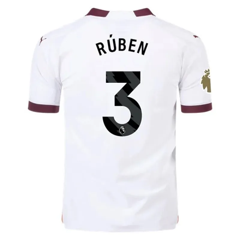 Men's Authentic Puma Ruben Manchester City Away Jersey 2324 - CWC