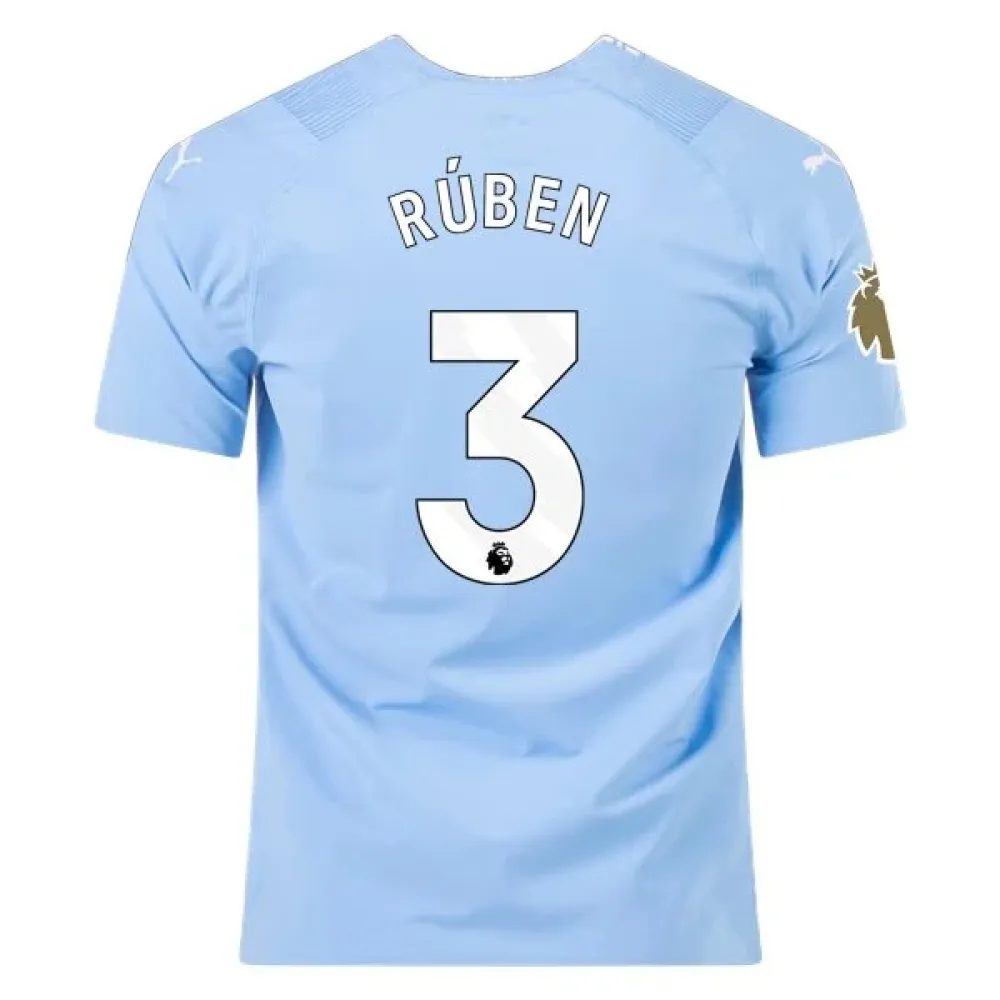 Men's Authentic Puma Ruben Manchester City Home Jersey 2324 - CWC