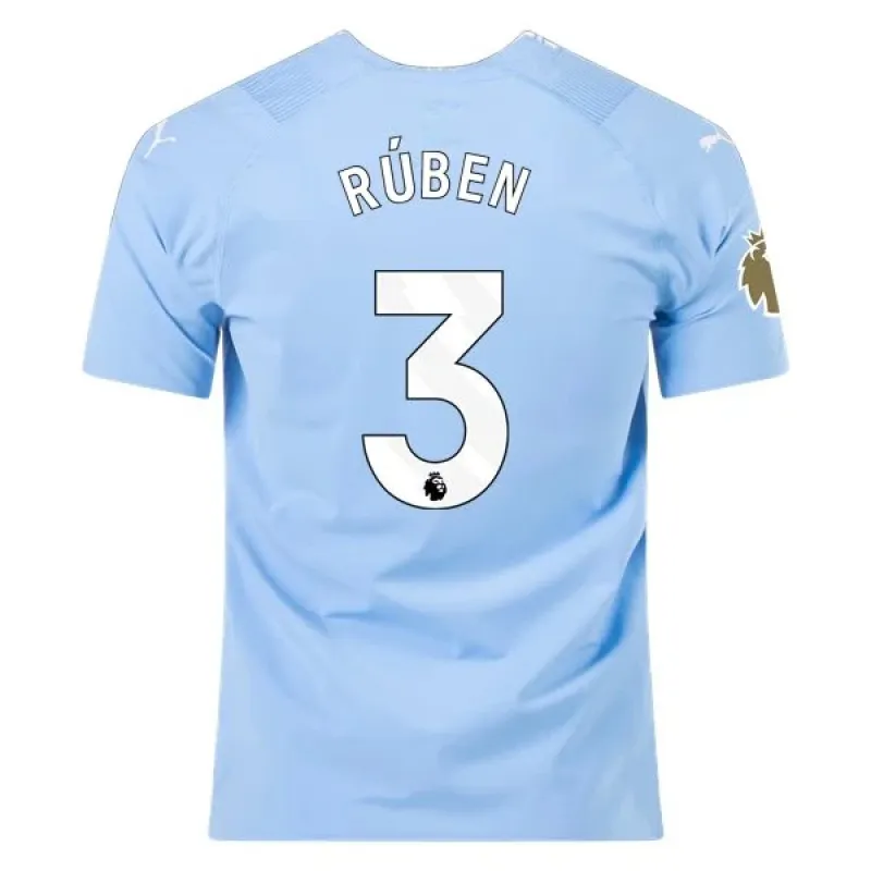 Men's Authentic Puma Ruben Manchester City Home Jersey 2324 - CWC