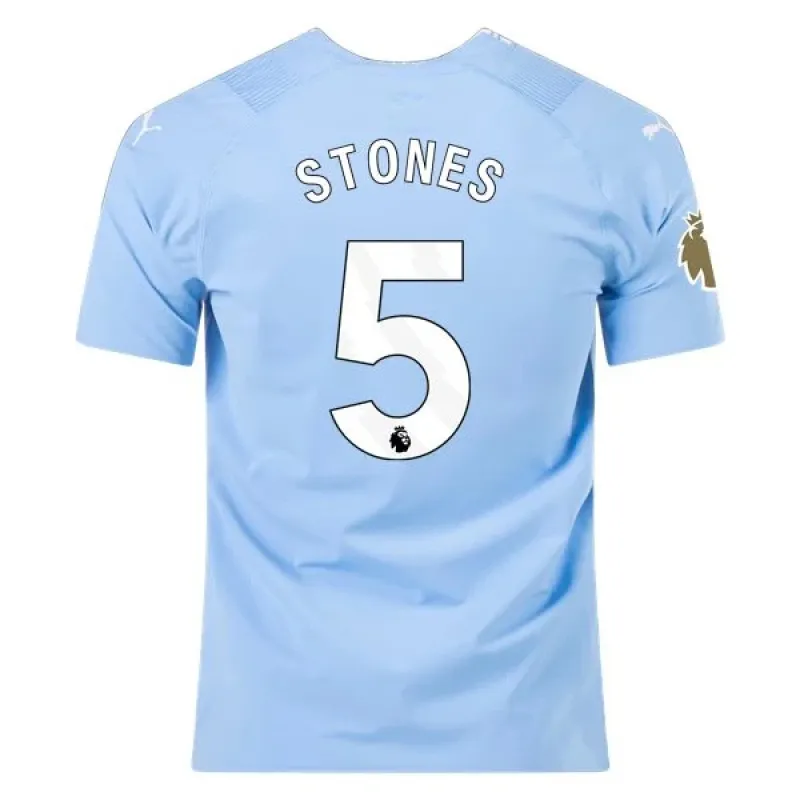 Men's Authentic Puma Stones Manchester City Home Jersey 2324 - CWC