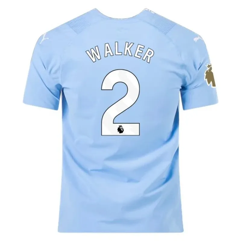 Men's Authentic Puma Walker Manchester City Home Jersey 2324 - CWC