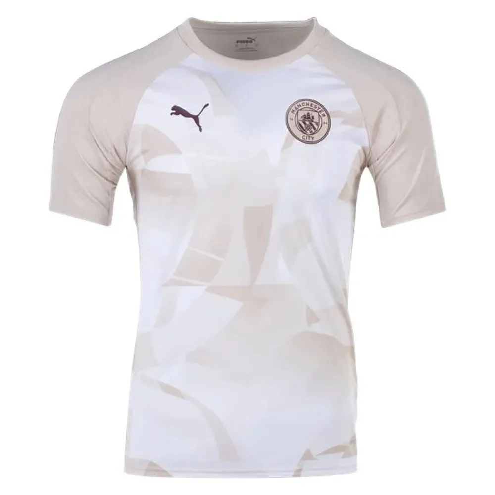 Men's Puma Manchester City Pre Match Training Jersey 2324 Brown