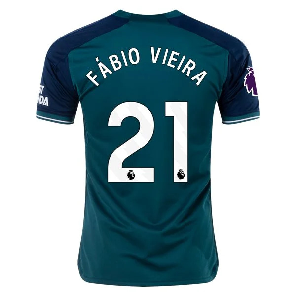Men's Replica Adidas Fabio Vieira Arsenal Third Jersey 2324