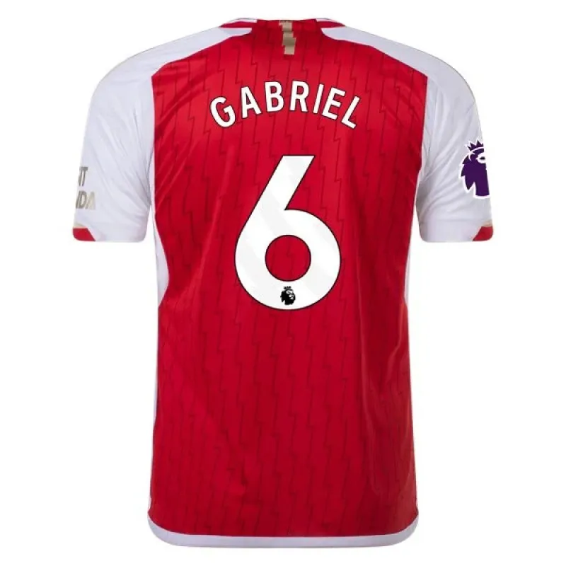 Men's Replica Adidas Gabriel Arsenal Home Jersey 2324