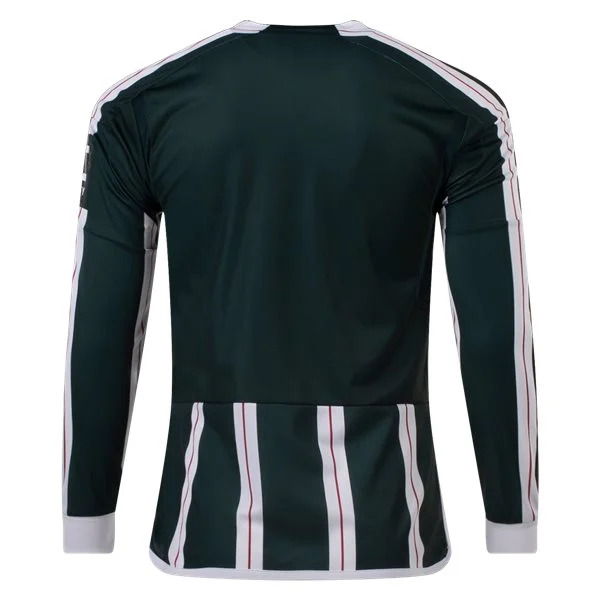 Men's Replica Adidas Manchester United Long Sleeve Away Jersey 2324