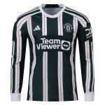 Men's Replica Adidas Manchester United Long Sleeve Away Jersey 2324