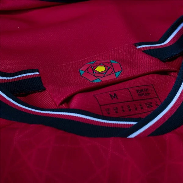 Men's Replica Adidas Manchester United Long Sleeve Home Jersey 2324 - UCL