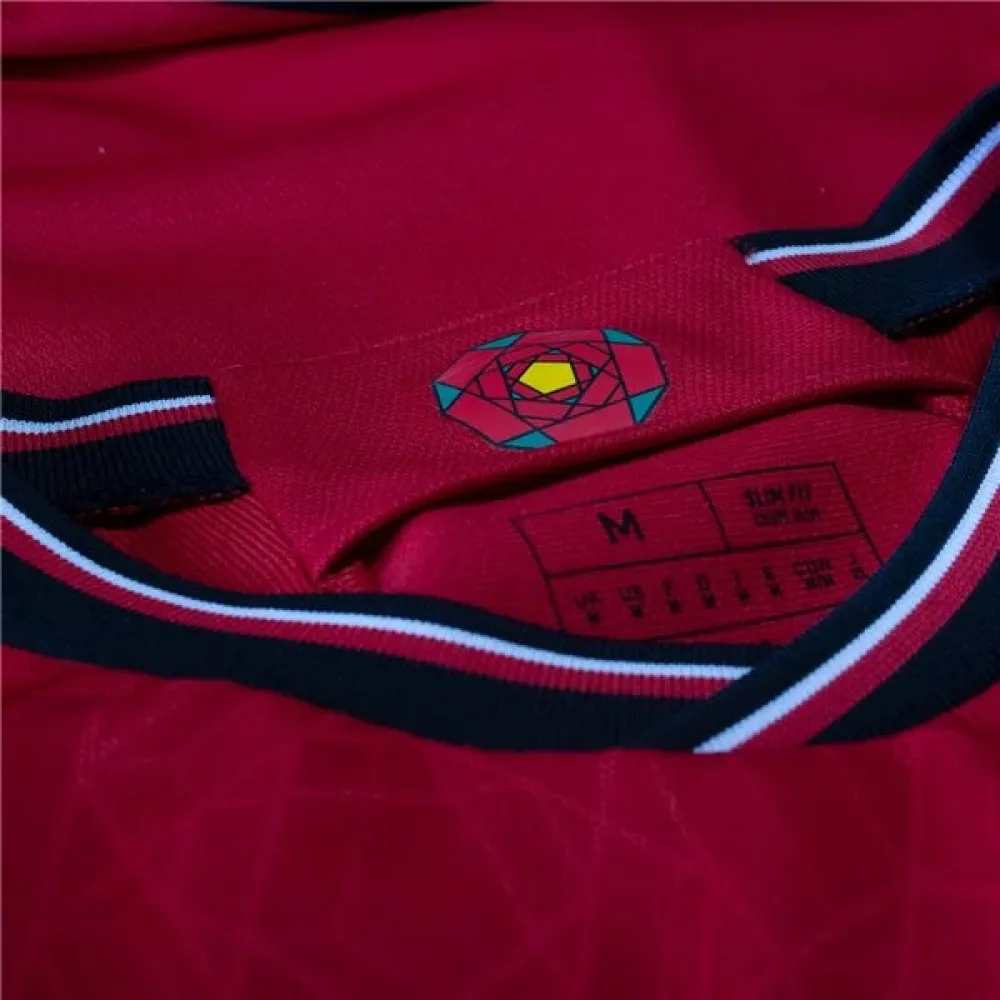 Men's Replica Adidas Manchester United Long Sleeve Home Jersey 2324