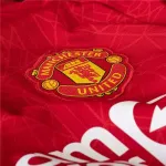 Men's Replica Adidas Manchester United Long Sleeve Home Jersey 2324