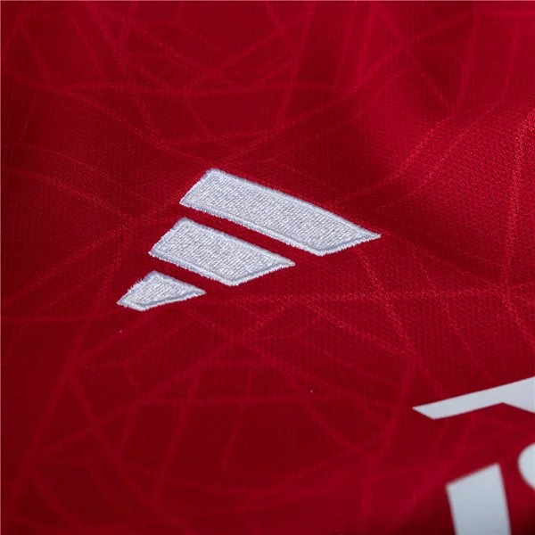 Men's Replica Adidas Manchester United Long Sleeve Home Jersey 2324 - UCL