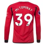 Men's Replica Adidas McTominay Manchester United Long Sleeve Home Jersey 2324