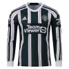 Men's Replica Adidas Mount Manchester United Long Sleeve Away Jersey 2324